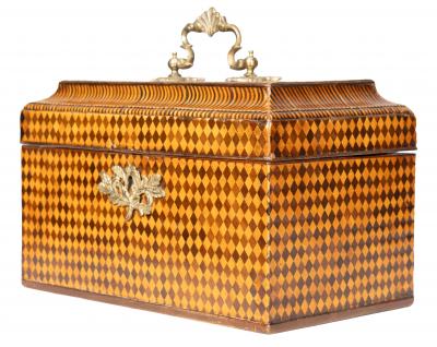 Fine George III Parquetry Teacaddy