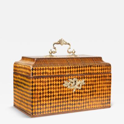 Fine George III Parquetry Teacaddy