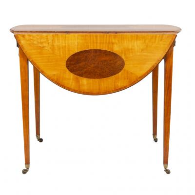 Fine George III Satinwood and Amboyna Pembroke Table