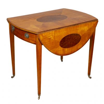Fine George III Satinwood and Amboyna Pembroke Table