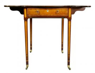 Fine George III Satinwood and Mahogany Pembroke Table