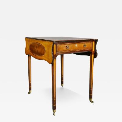 Fine George III Satinwood and Mahogany Pembroke Table
