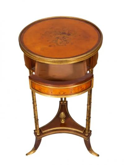 Fine George III Style Satinwood and Rosewood Table