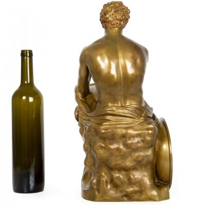 Fine Grand Tour Italian Bronze Sculpture of Ludovisi Ares Mars ca 1872