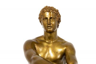 Fine Grand Tour Italian Bronze Sculpture of Ludovisi Ares Mars ca 1872
