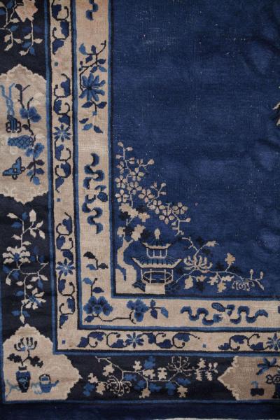 Fine Indigo Blue Peking Rug