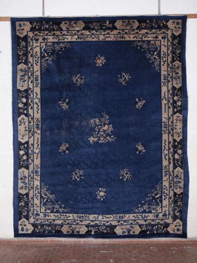 Fine Indigo Blue Peking Rug