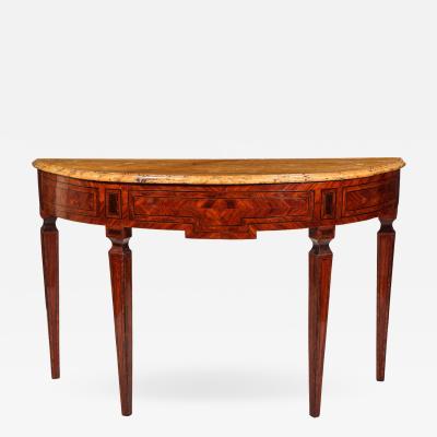 Fine Italian 18th Century Marquetry Console Table