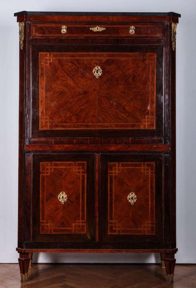 Fine Italian 18th Century Ormolu Mounted Parquetry Secretaire a Abattant