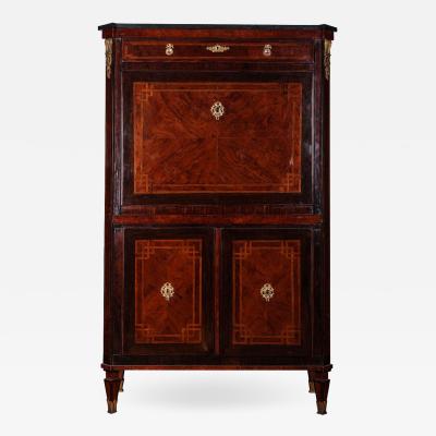 Fine Italian 18th Century Ormolu Mounted Parquetry Secretaire a Abattant