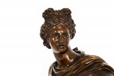 Fine Italian Grand Tour 19th Century Bronze Sculpture of Apollo Belvedere