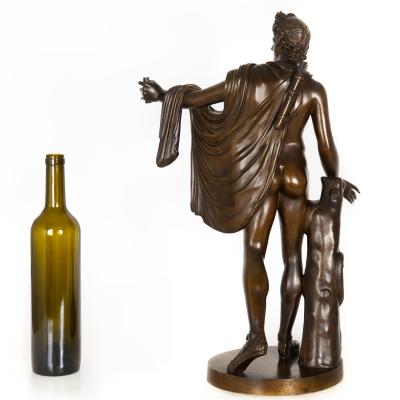 Fine Italian Grand Tour 19th Century Bronze Sculpture of Apollo Belvedere