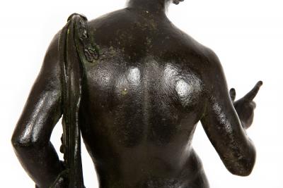 Fine Italian Grand Tour Antique Bronze Sculpture of Narcissus after Antiquity