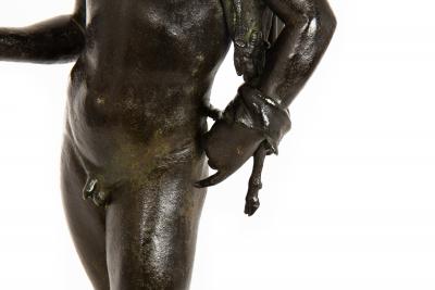 Fine Italian Grand Tour Antique Bronze Sculpture of Narcissus after Antiquity