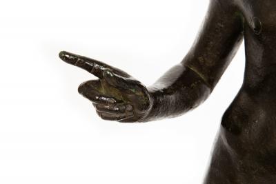 Fine Italian Grand Tour Antique Bronze Sculpture of Narcissus after Antiquity