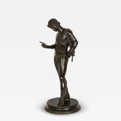 Fine Italian Grand Tour Antique Bronze Sculpture of Narcissus after Antiquity
