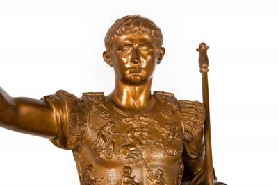 Fine Italian Grand Tour Bronze Sculpture of Augustus Prima Porta by Boschetti