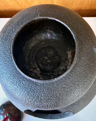 Fine Japanese Cast Iron Chagama Set for Tea Ceremoney