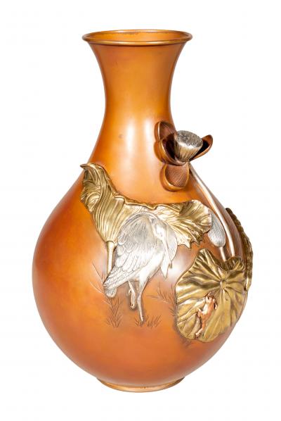 Fine Japanese Mixed Metal Vase
