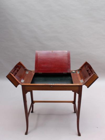 Fine Mahogany Writing Table with 3 Fold Out Compartments