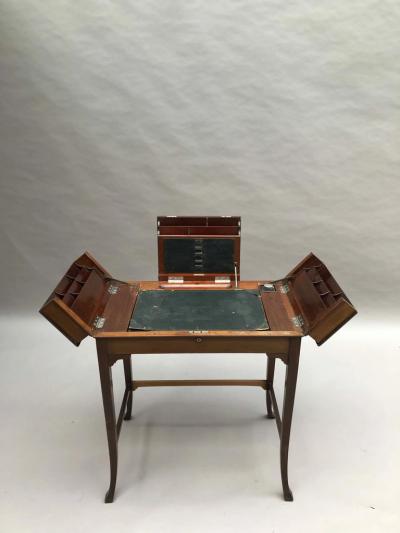 Fine Mahogany Writing Table with 3 Fold Out Compartments