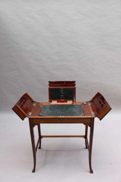 Fine Mahogany Writing Table with 3 Fold Out Compartments