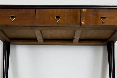 Fine Mid Century Italian Console With Brass Mirror