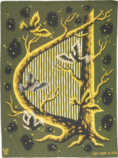 Fine Mid Century Tapestry Signed by Jean Picart Le Doux 3 10 x 5 2 