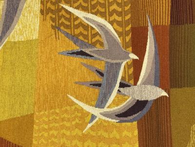 Fine Mid century French tapestry Signed by Simon Chaye 4 0 x 6 2 