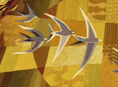 Fine Mid century French tapestry Signed by Simon Chaye 4 0 x 6 2 