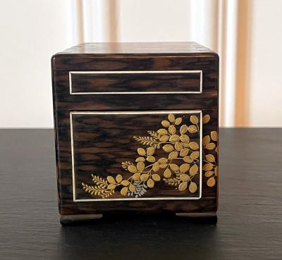Fine Miniature Japanese Kodansu with Lacquer Inlays
