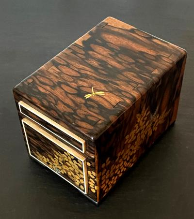 Fine Miniature Japanese Kodansu with Lacquer Inlays