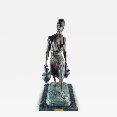 Fine Modern Bronze of Porter of Tunis After Jean Didier Debut COPY Late 20th