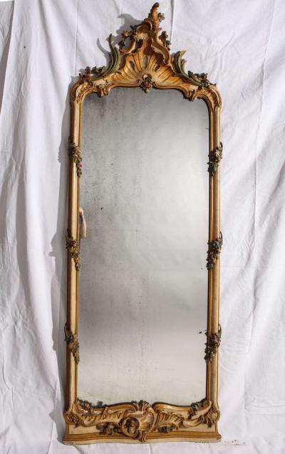 Fine Nord Italian 18th Century Painted Mirror