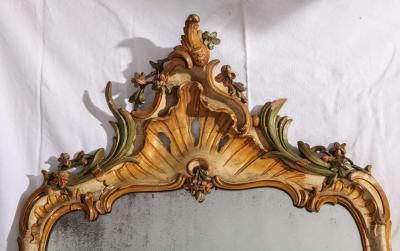 Fine Nord Italian 18th Century Painted Mirror