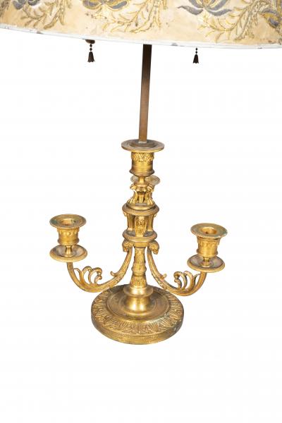 Fine Pair Of Charles X Gilt Bronze Bouillotte Lamps