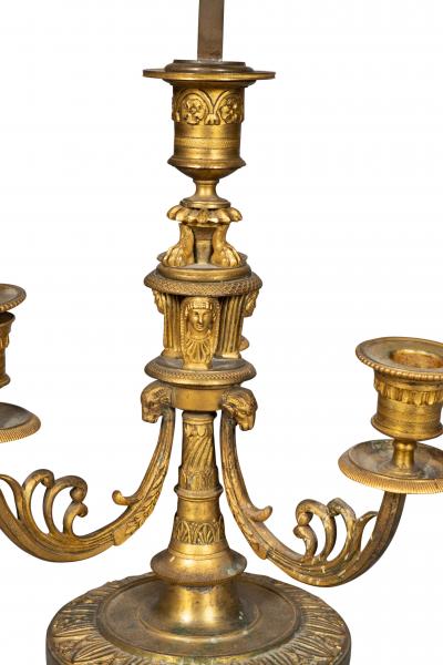 Fine Pair Of Charles X Gilt Bronze Bouillotte Lamps