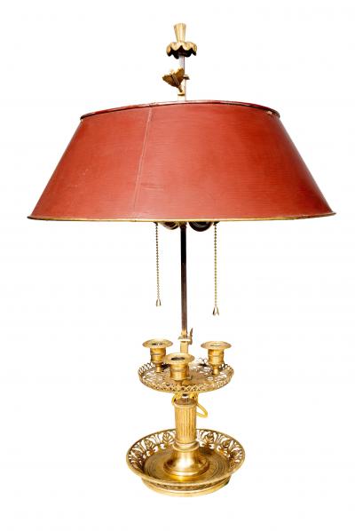 Fine Pair Of Late Louis XVI Bouillotte Lamps
