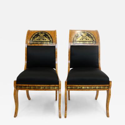 Fine Pair Of Neoclassical Side Chairs c1850