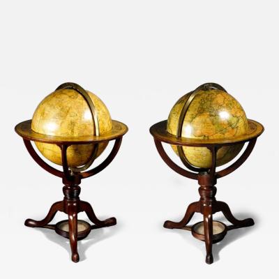 Fine Pair Table Globes by Cary of London