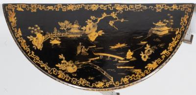 Fine Pair of Adam Style Chinoiserie Lacquer Tables