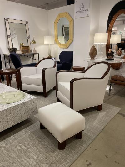 Fine Pair of Art Deco club chairs by D I M D coration Interieure Moderne 