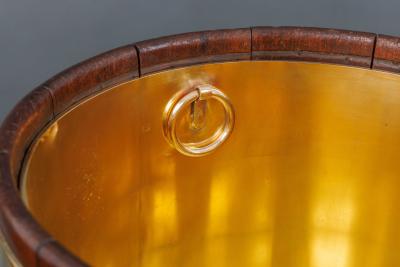 Fine Pair of Brass Banded Mahogany Wine Coolers