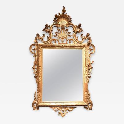 Fine Pair of Venetian Carved and Giltwood Mirrors Italy circa 1750