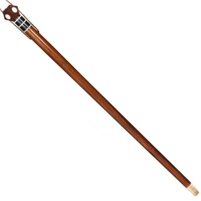 Fine Rare Inlaid Rosewood Dodecahedron Cane Walking Stick