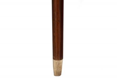 Fine Rare Inlaid Rosewood Dodecahedron Cane Walking Stick