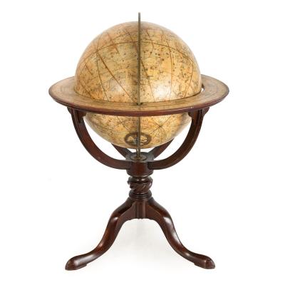 Fine Rare Regency Table Top Celestial 12 Globe by J W Cary ca 1816