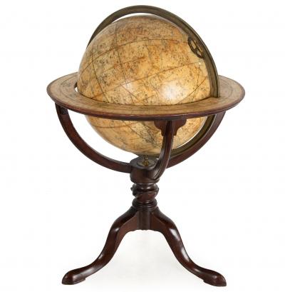 Fine Rare Regency Table Top Celestial 12 Globe by J W Cary ca 1816