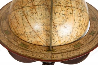 Fine Rare Regency Table Top Celestial 12 Globe by J W Cary ca 1816