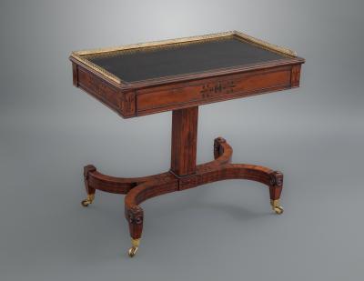 Fine Regency Brass Mounted Writing Table